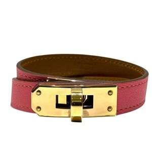 HERMES Leather Charm Bracelet